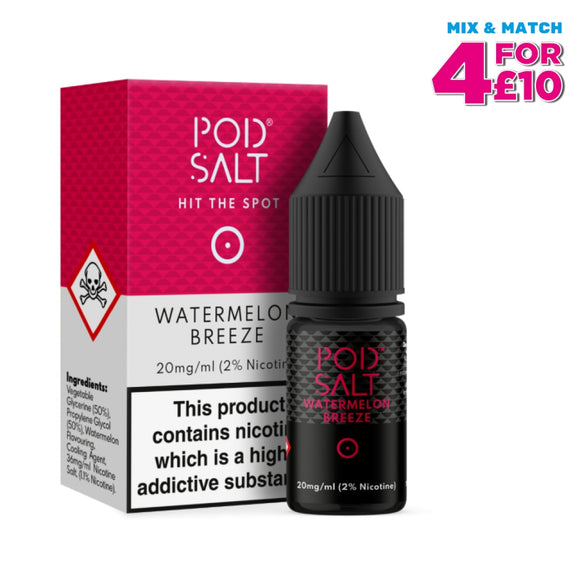 Pod Salt Watermelon Breeze 10 Ml Nicotine E-Liquid