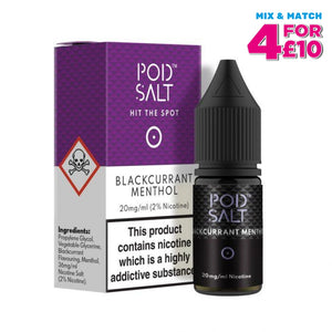 Pod Salt Blackcurrant Menthol 10Ml Nicotine E-Liquid