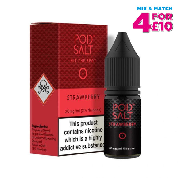 Pod Salt Strawberry 10Ml Nicotine E-Liquid